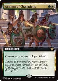Anthem of Champions (Extended Art) - Foundations - Magic: The Gathering card