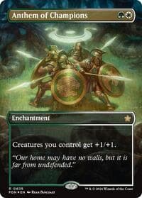 Anthem of Champions (Borderless) (Mana Foil) - Foundations - Magic: The Gathering card