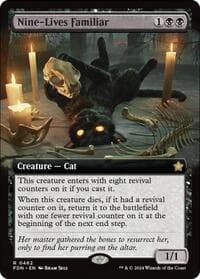 Nine-Lives Familiar (Extended Art) - Foundations - Magic: The Gathering card