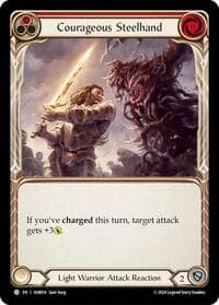 Courageous Steelhand (Red) - Armory Deck: Boltyn - Flesh and Blood TCG card