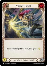 Valiant Thrust (Yellow) - Armory Deck: Boltyn - Flesh and Blood TCG card