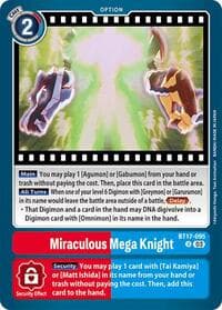Miraculous Mega Knight - Secret Crisis - Digimon Card Game card