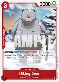 Hiking Bear - Two Legends - One Piece Card Game card