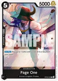 Page One - Two Legends - One Piece Card Game card