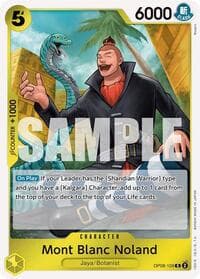 Mont Blanc Noland - Two Legends - One Piece Card Game card