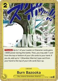 Burn Bazooka - Two Legends - One Piece Card Game card