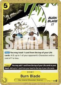 Burn Blade - Two Legends - One Piece Card Game card