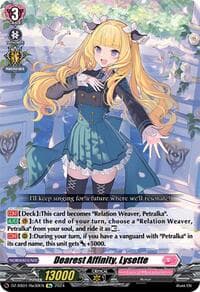 Dearest Affinity, Lysette - DZ-SS01: Festival Booster 2024 - Cardfight Vanguard card