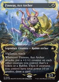 Finneas, Ace Archer (Borderless) (Raised Foil) - Bloomburrow - Magic: The Gathering card