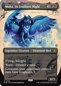 Maha, Its Feathers Night (Borderless) - Bloomburrow - Magic: The Gathering card