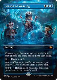 Season of Weaving (Borderless) - Bloomburrow - Magic: The Gathering card