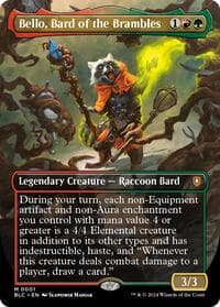 Bello, Bard of the Brambles (Borderless) - Commander: Bloomburrow - Magic: The Gathering card