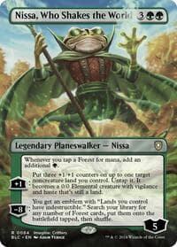Nissa, Who Shakes the World (Borderless) - Commander: Bloomburrow - Magic: The Gathering card