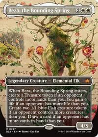 Beza, the Bounding Spring (Borderless) - Bloomburrow - Magic: The Gathering card