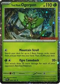 Teal Mask Ogerpon (Cosmos Holo) (Gamestop Exclusive) - Miscellaneous Cards & Products - Pokemon card