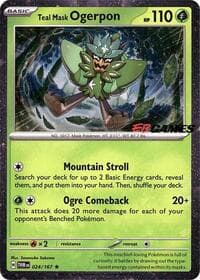 Teal Mask Ogerpon (Cosmos Holo) (EB Games Exclusive) - Miscellaneous Cards & Products - Pokemon card