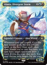 Alania, Divergent Storm (Borderless) (Raised Foil) - Bloomburrow - Magic: The Gathering card
