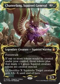 Chatterfang, Squirrel General (Borderless) (Raised Foil) - Commander: Bloomburrow - Magic: The Gathering card