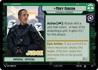 Moff Gideon - Formidable Commander - Judge Promos - Star Wars: Unlimited card
