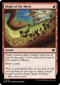 Might of the Meek - Bloomburrow - Magic: The Gathering card