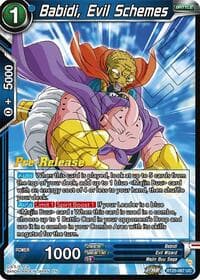Babidi, Evil Schemes - Legend of the Dragon Balls Pre-Release Cards - Dragon Ball Super: Masters card