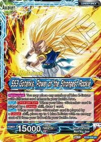 Gotenks // SS3 Gotenks, Power of the Strongest Rookie - Legend of the Dragon Balls Pre-Release Cards - Dragon Ball Super: Masters card