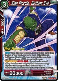 King Piccolo, Birthing Evil - Legend of the Dragon Balls Pre-Release Cards - Dragon Ball Super: Masters card