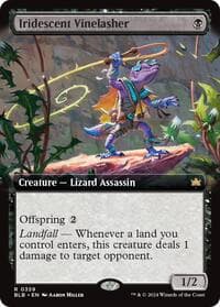 Iridescent Vinelasher (Extended Art) - Bloomburrow - Magic: The Gathering card