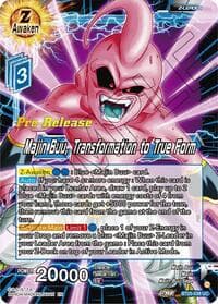 Majin Buu, Transformation to True Form - Legend of the Dragon Balls Pre-Release Cards - Dragon Ball Super: Masters card