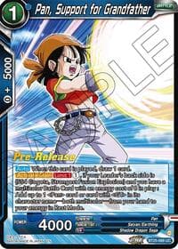 Pan, Support for Grandfather - Legend of the Dragon Balls Pre-Release Cards - Dragon Ball Super: Masters card