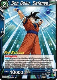 Son Goku, Defense - Legend of the Dragon Balls Pre-Release Cards - Dragon Ball Super: Masters card