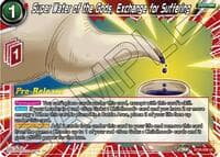 Super Water of the Gods, Exchange for Suffering - Legend of the Dragon Balls Pre-Release Cards - Dragon Ball Super: Masters card