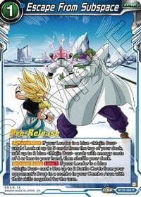 Escape From Subspace - Legend of the Dragon Balls Pre-Release Cards - Dragon Ball Super: Masters card