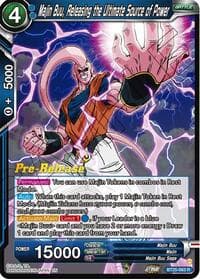 Majin Buu, Releasing the Ultimate Source of Power - Legend of the Dragon Balls Pre-Release Cards - Dragon Ball Super: Masters card