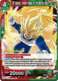 SS Vegeta, Innate Power of the Warrior Race - Legend of the Dragon Balls Pre-Release Cards - Dragon Ball Super: Masters card