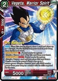 Vegeta, Warrior Spirit - Legend of the Dragon Balls Pre-Release Cards - Dragon Ball Super: Masters card