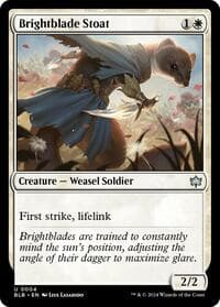 Brightblade Stoat - Bloomburrow - Magic: The Gathering card