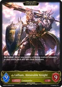 Latham, Honorable Knight (Evolved) - GFB01: Guide to Glory - Shadowverse: Evolve card
