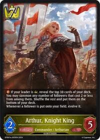 Arthur, Knight King - GFB01: Guide to Glory - Shadowverse: Evolve card