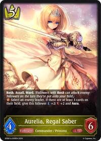 Aurelia, Regal Saber - GFB01: Guide to Glory - Shadowverse: Evolve card