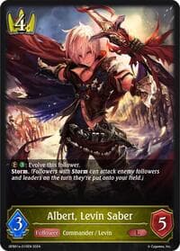 Albert, Levin Saber - GFB01: Guide to Glory - Shadowverse: Evolve card