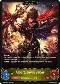 Albert, Levin Saber (Evolved) - GFB01: Guide to Glory - Shadowverse: Evolve card