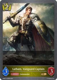 Latham, Vanguard Captain - GFB01: Guide to Glory - Shadowverse: Evolve card