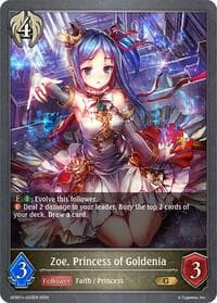 Zoe, Princess of Goldenia - GFB01: Guide to Glory - Shadowverse: Evolve card