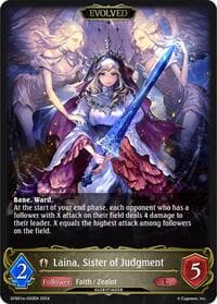 Laina, Sister of Judgment (Evolved) - GFB01: Guide to Glory - Shadowverse: Evolve card