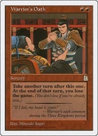 Warrior's Oath - Portal Three Kingdoms - Magic: The Gathering card