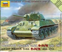 Operation Barbarossa 1941: Soviet Medium Tank T-34/76 (mod. 1940) - Zvezda - Boardgames card