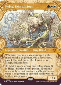 Helga, Skittish Seer (Showcase) - Bloomburrow - Magic: The Gathering card