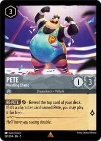 Pete - Wrestling Champ - Shimmering Skies - Disney Lorcana card