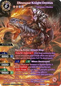Dinosaur Knight Dentus (SPR) - Strangers in the Sky - Battle Spirits Saga card